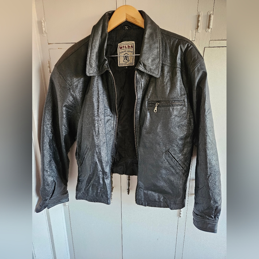 Wilda black leather jacket Size M